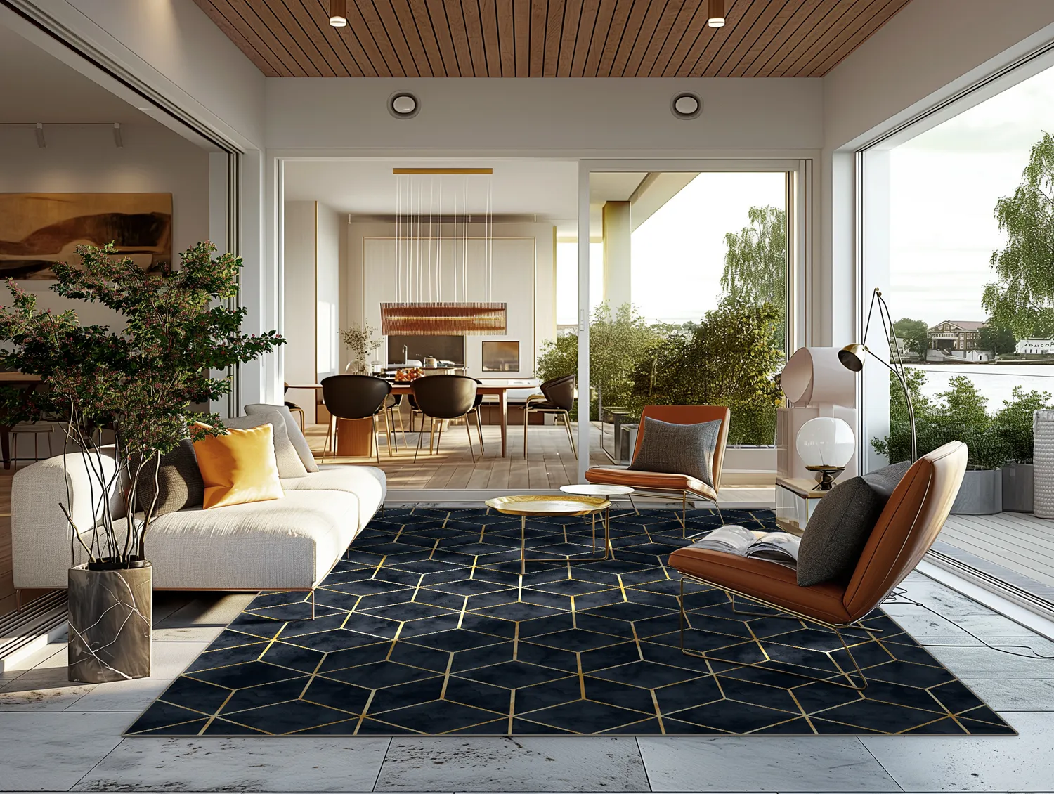 Alfombra Wilton - Remy (azul oscuro)