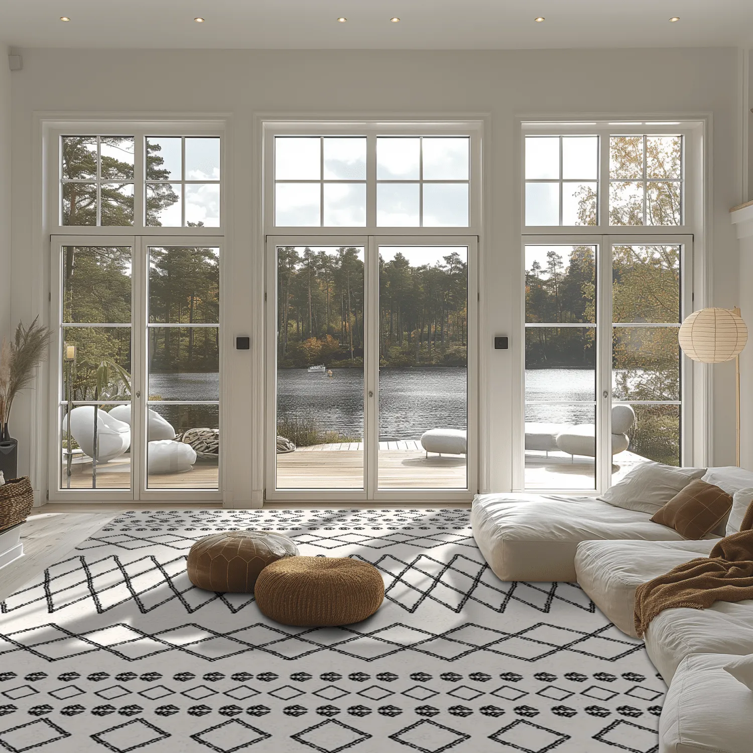 Alfombra Wilton - Safi (negro/blanco)