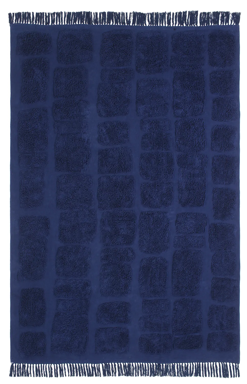 Alfombras de pelo largo - Salem Natural Cotton Shaggy (azul oscuro)