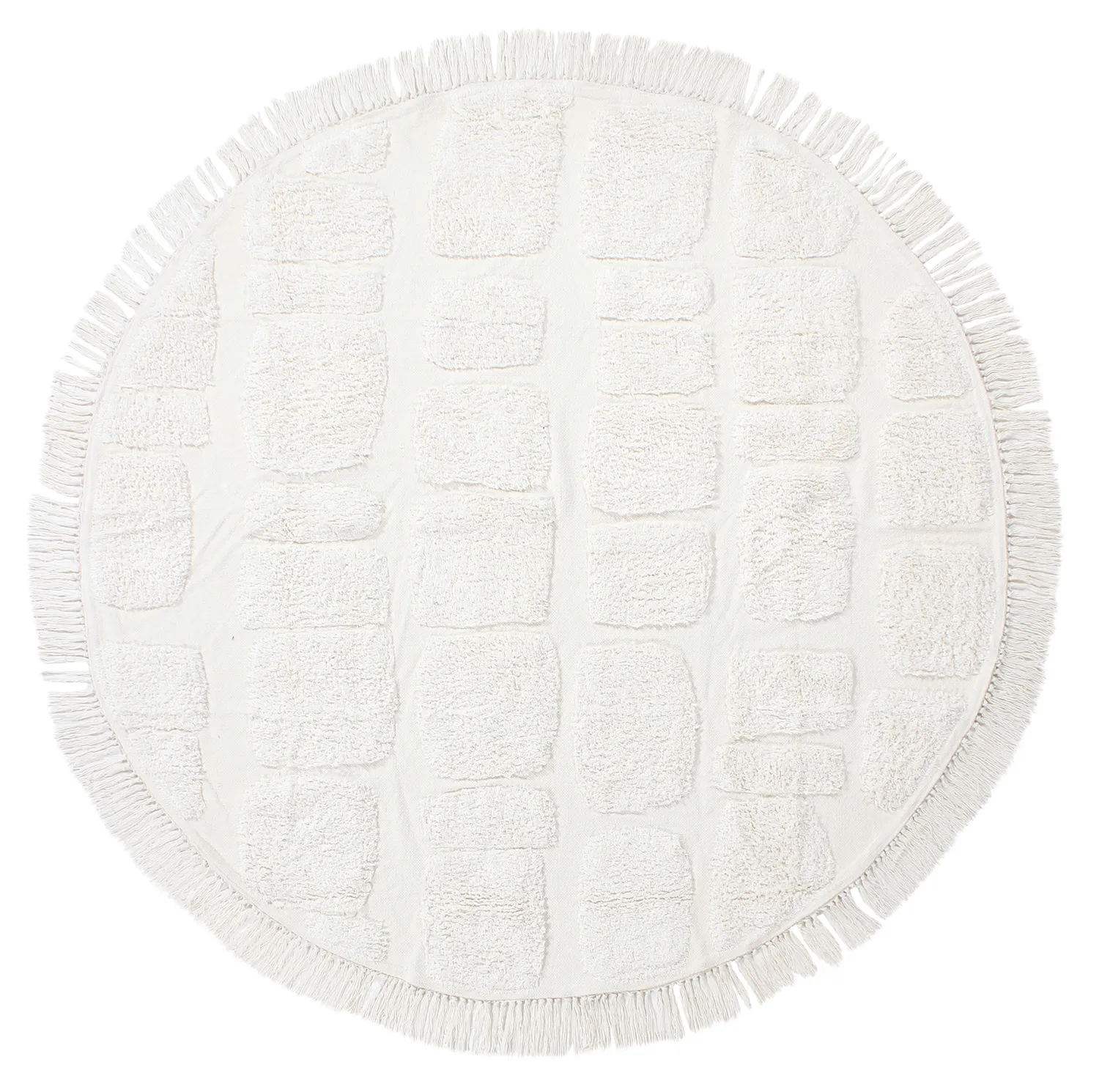 Alfombras redondeadas - Salem Natural Cotton Shaggy (offwhite)