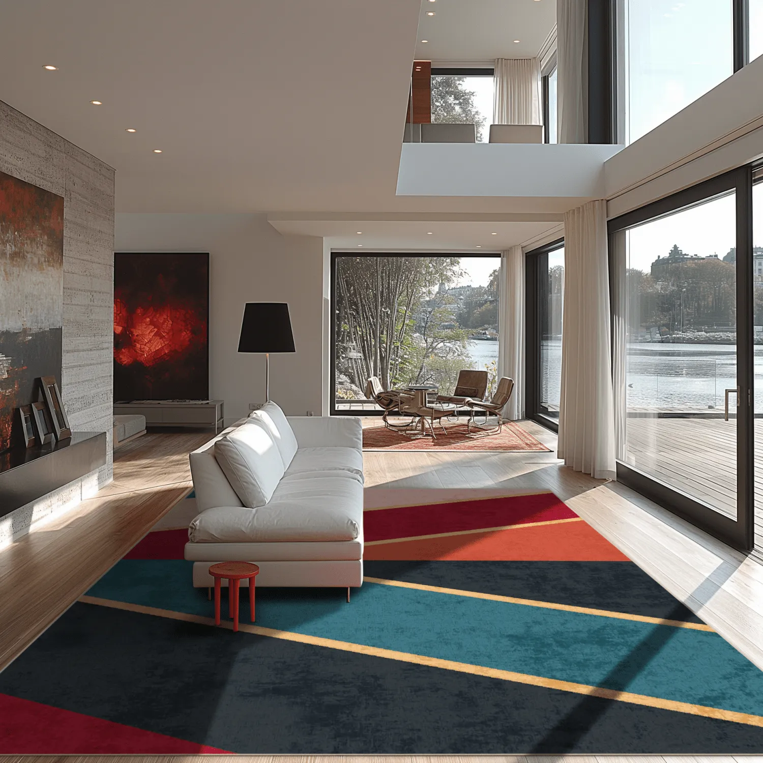 Alfombra Wilton - Sanya (rojo/multi)