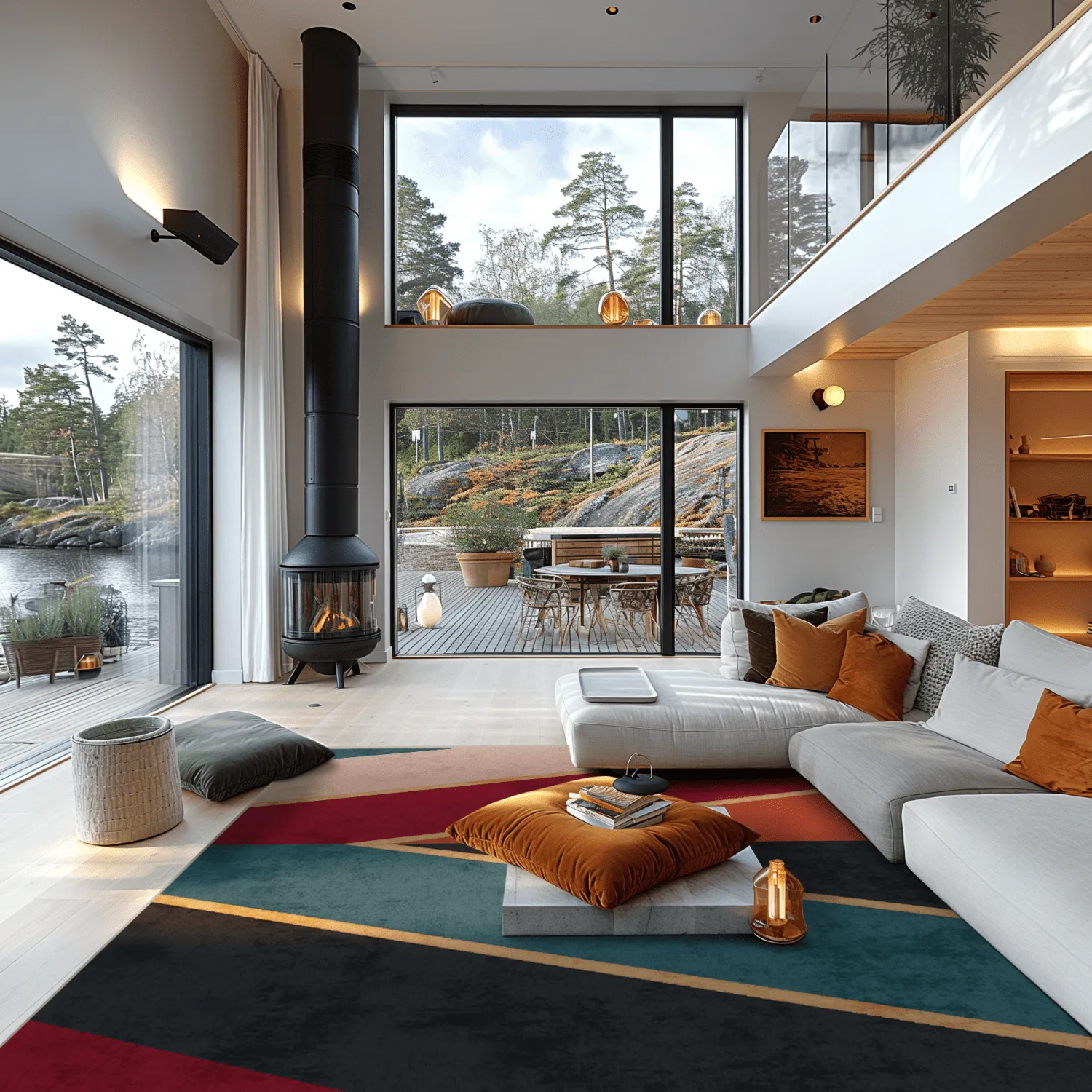 Alfombra Wilton - Sanya (rojo/multi)