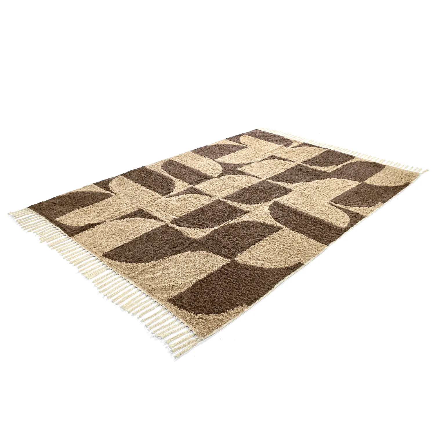 Alfombras de pelo largo - Siberia Natural Cotton Shaggy (beige/marrón)