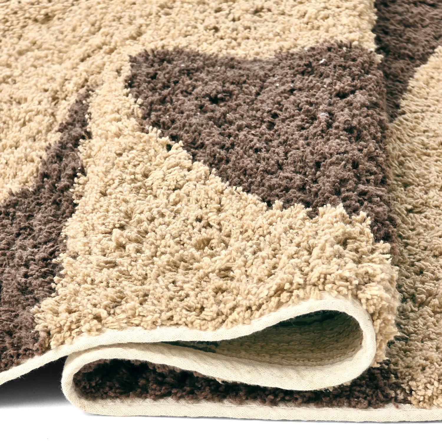 Alfombras de pelo largo - Siberia Natural Cotton Shaggy (beige/marrón)