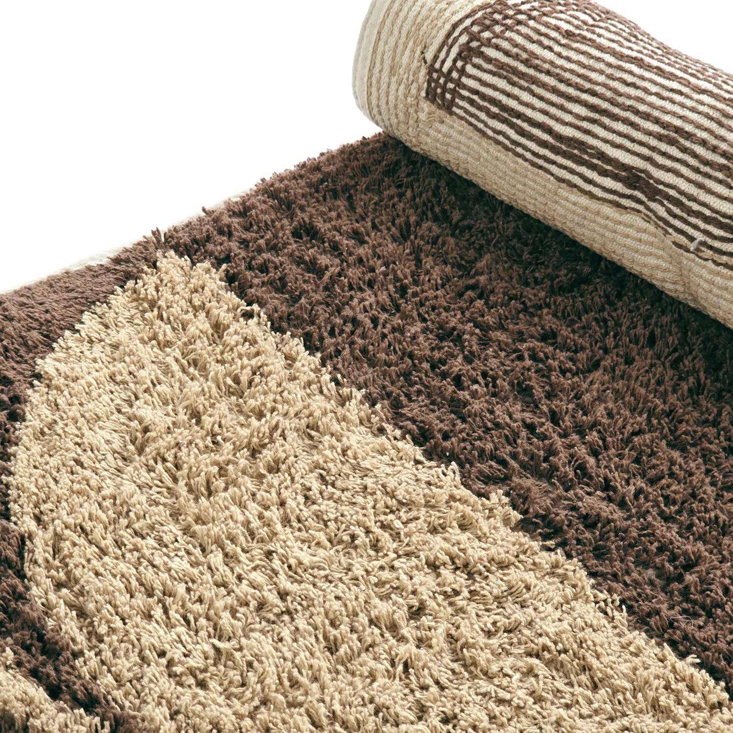 Alfombras de pelo largo - Siberia Natural Cotton Shaggy (beige/marrón)