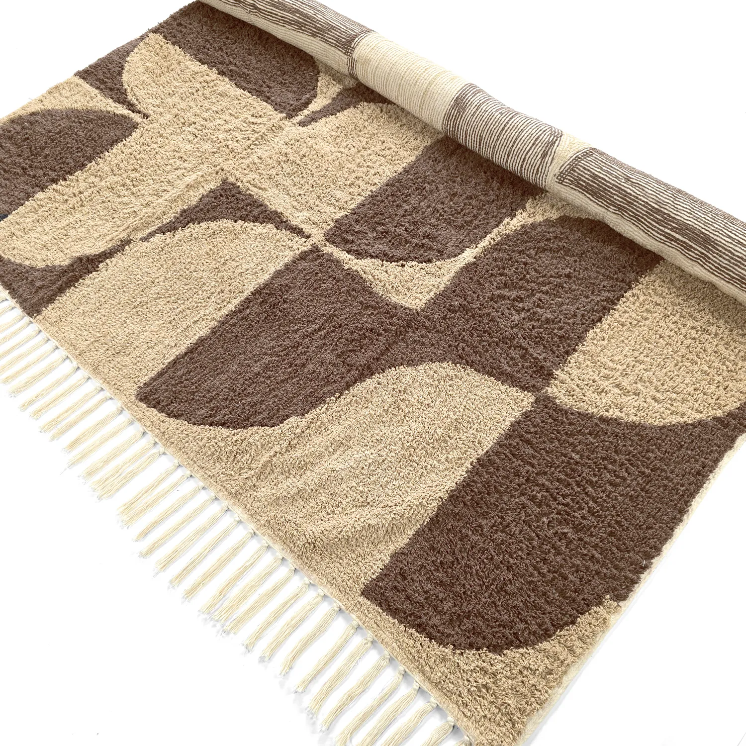 Alfombras de pelo largo - Siberia Natural Cotton Shaggy (beige/marrón)