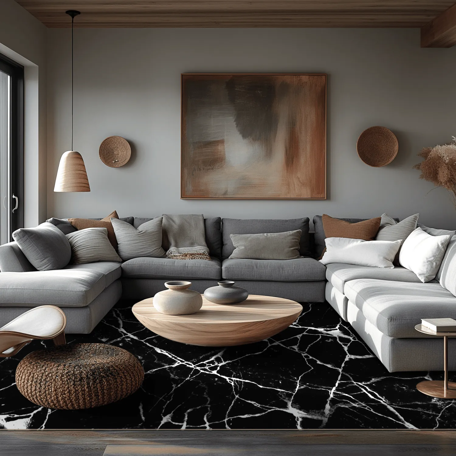 Alfombra Wilton - Vieste (negro/blanco)
