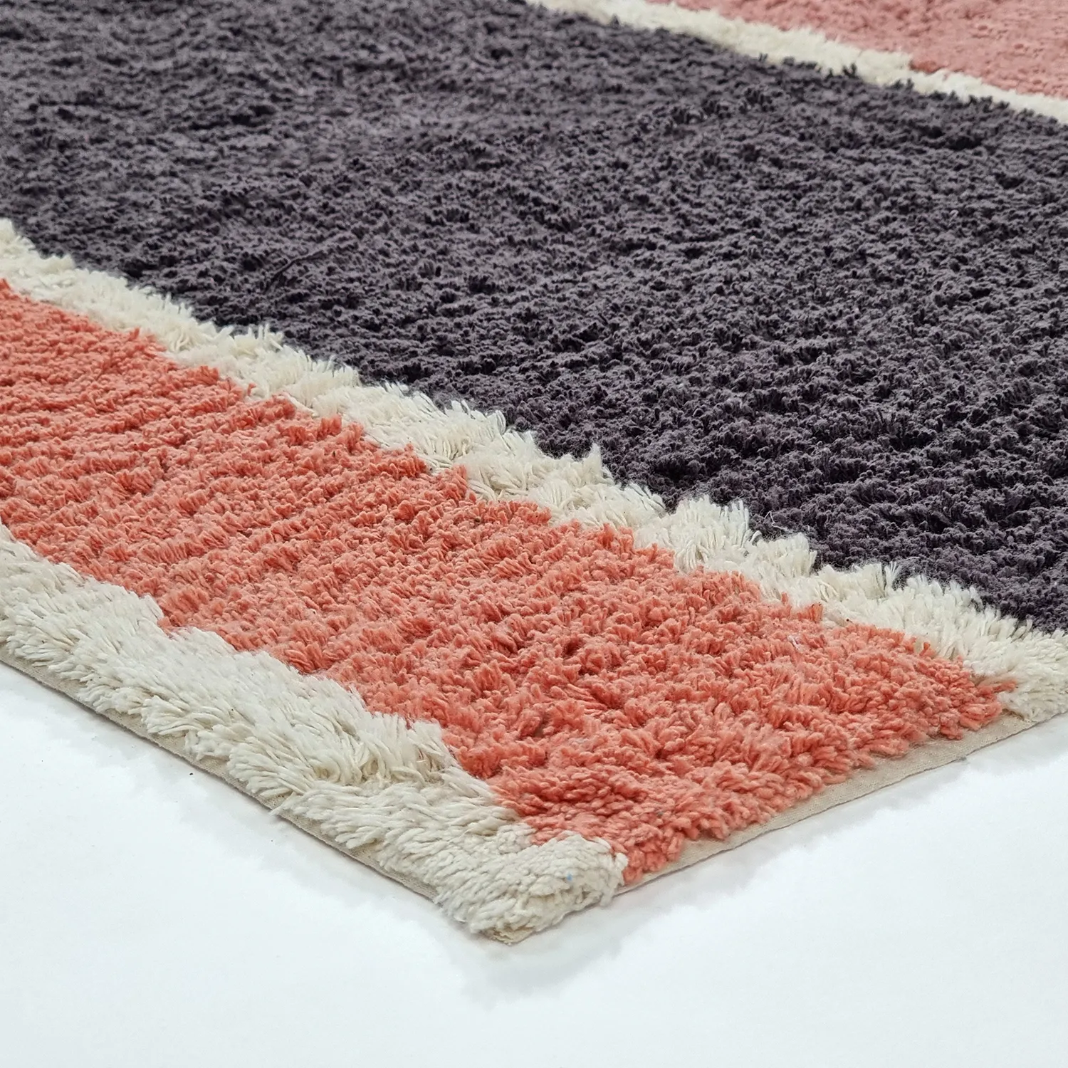 Alfombras de pelo largo - Vinci Natural Cotton Shaggy (rosa)