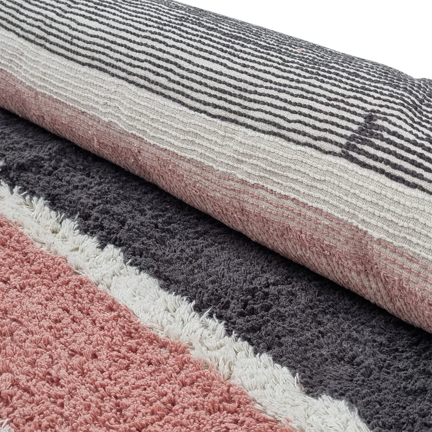Alfombras de pelo largo - Vinci Natural Cotton Shaggy (rosa)