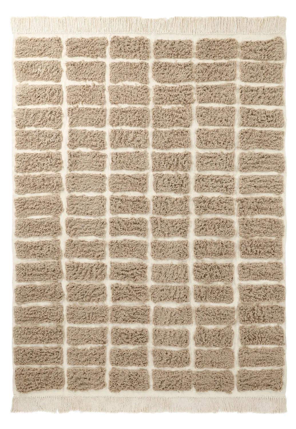 Alfombras de pelo largo - Zola Natural Cotton Shaggy (beige)