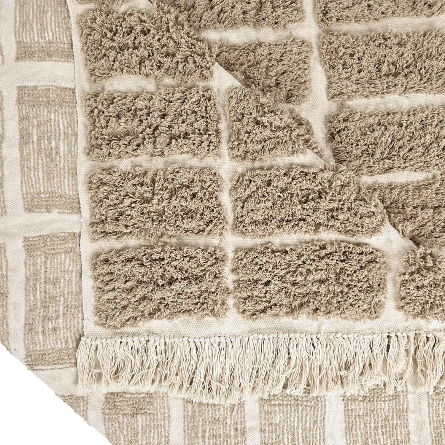 Alfombras de pelo largo - Zola Natural Cotton Shaggy (beige)