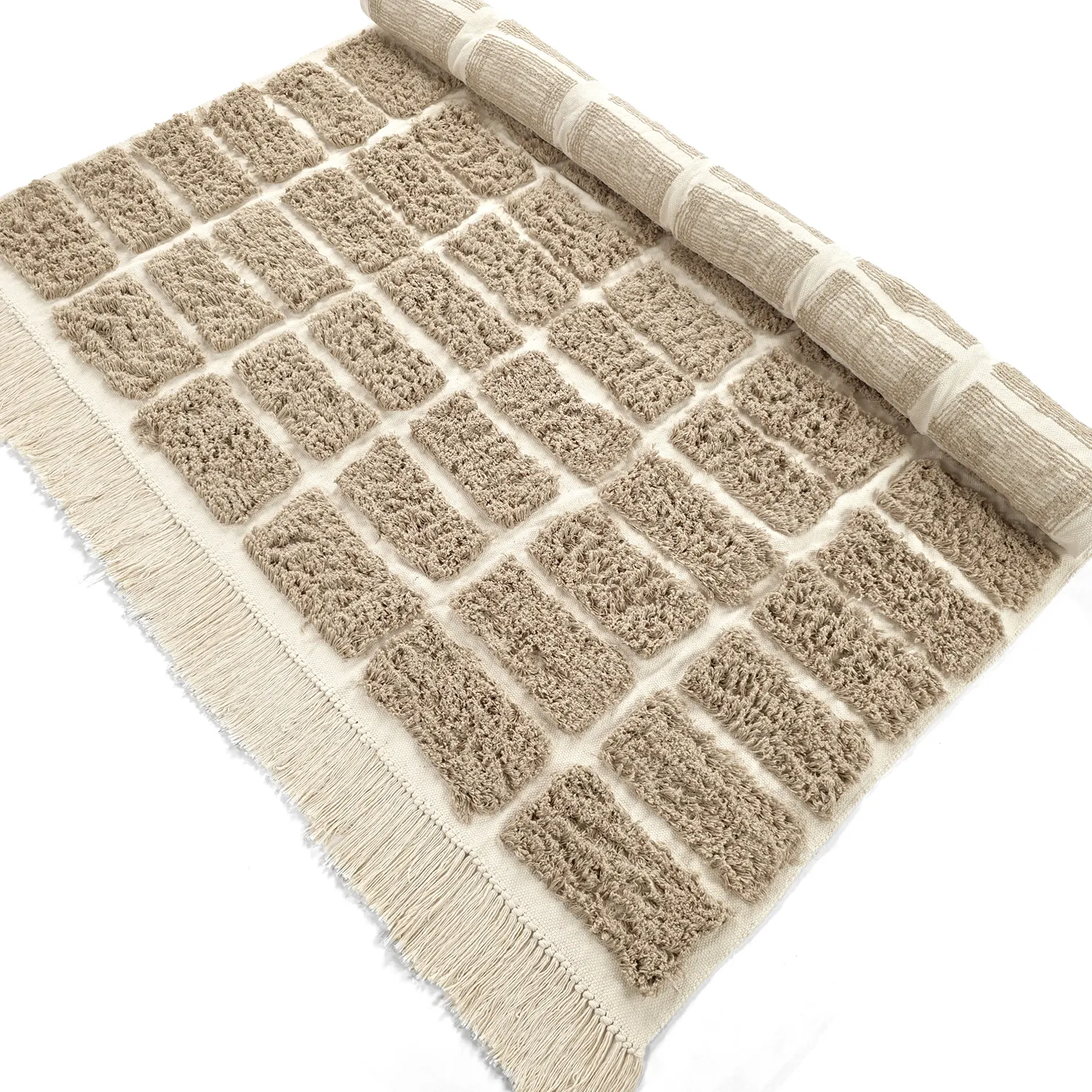Alfombras de pelo largo - Zola Natural Cotton Shaggy (beige)