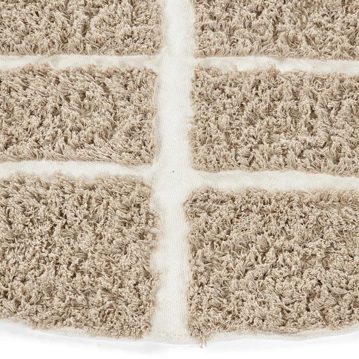 Alfombras redondeadas - Zola Natural Cotton Shaggy (beige)