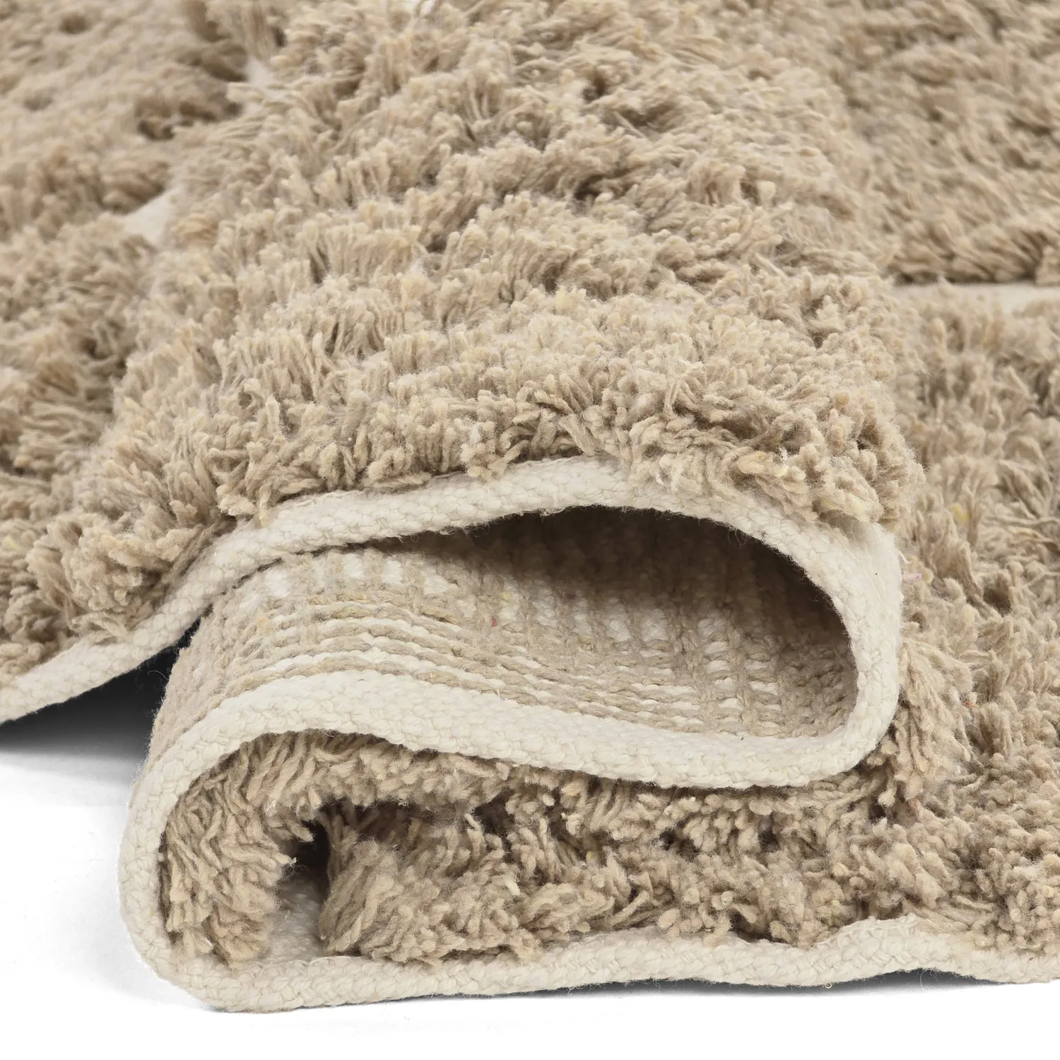 Alfombras redondeadas - Zola Natural Cotton Shaggy (beige)