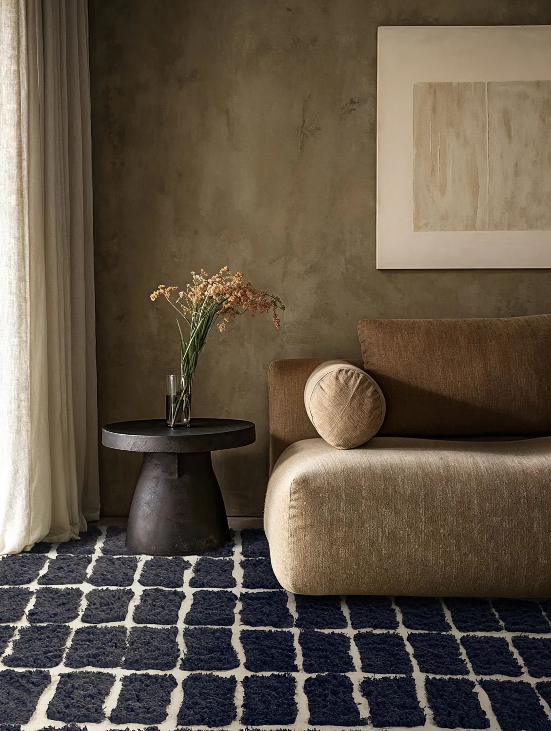 Alfombras de pelo largo - Zola Natural Cotton Shaggy (gris oscuro)