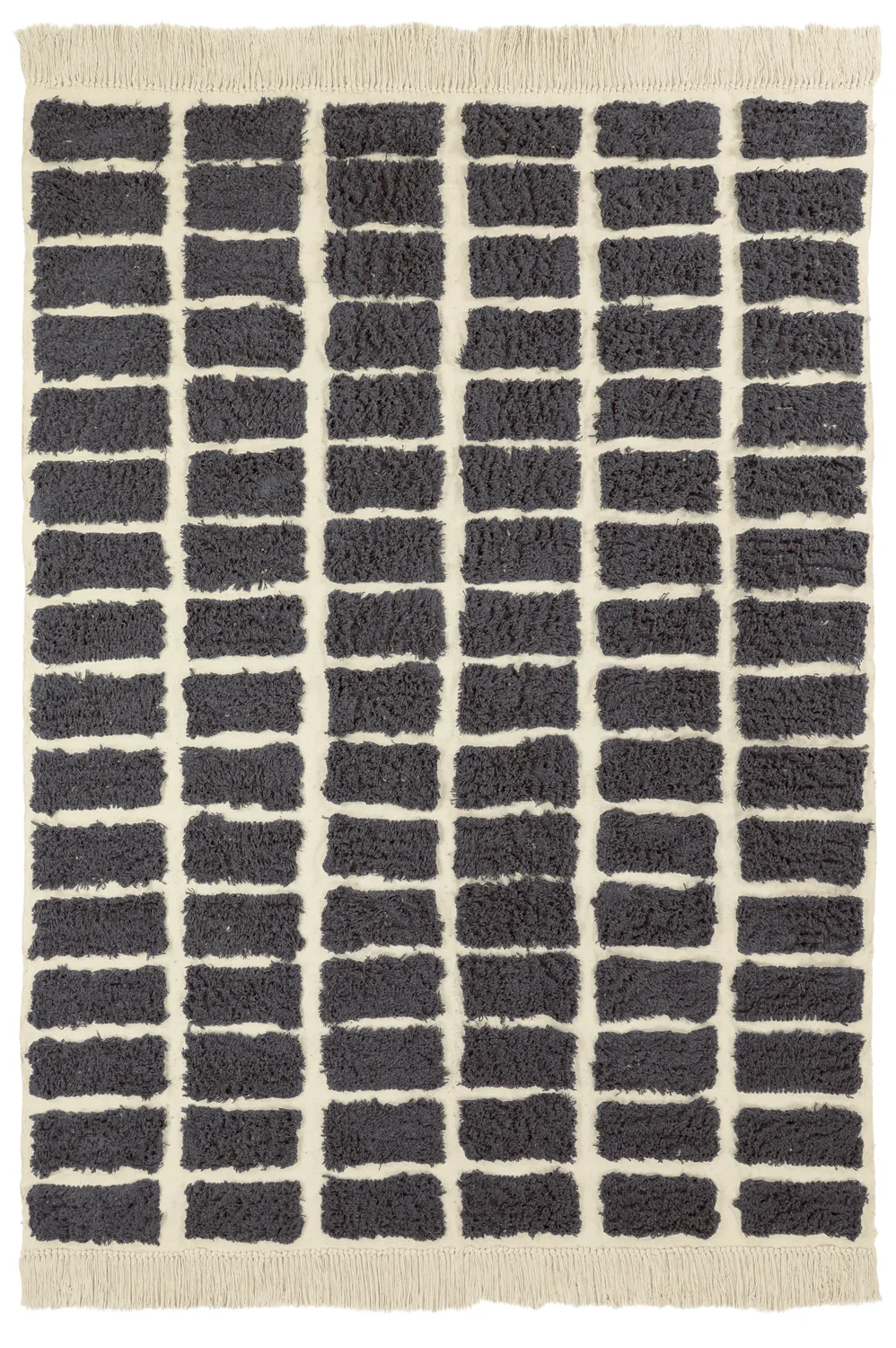 Alfombras de pelo largo - Zola Natural Cotton Shaggy (gris oscuro)