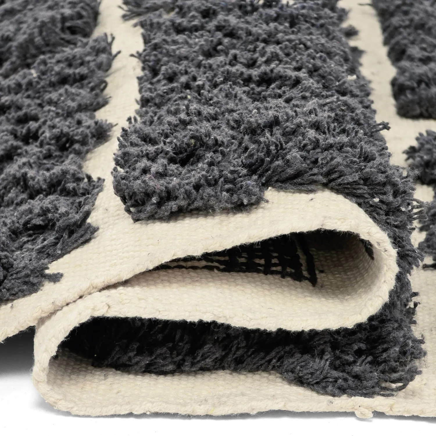 Alfombras de pelo largo - Zola Natural Cotton Shaggy (gris oscuro)