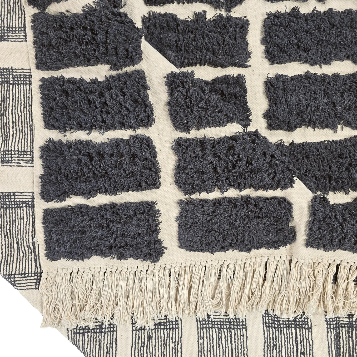 Alfombras de pelo largo - Zola Natural Cotton Shaggy (gris oscuro)