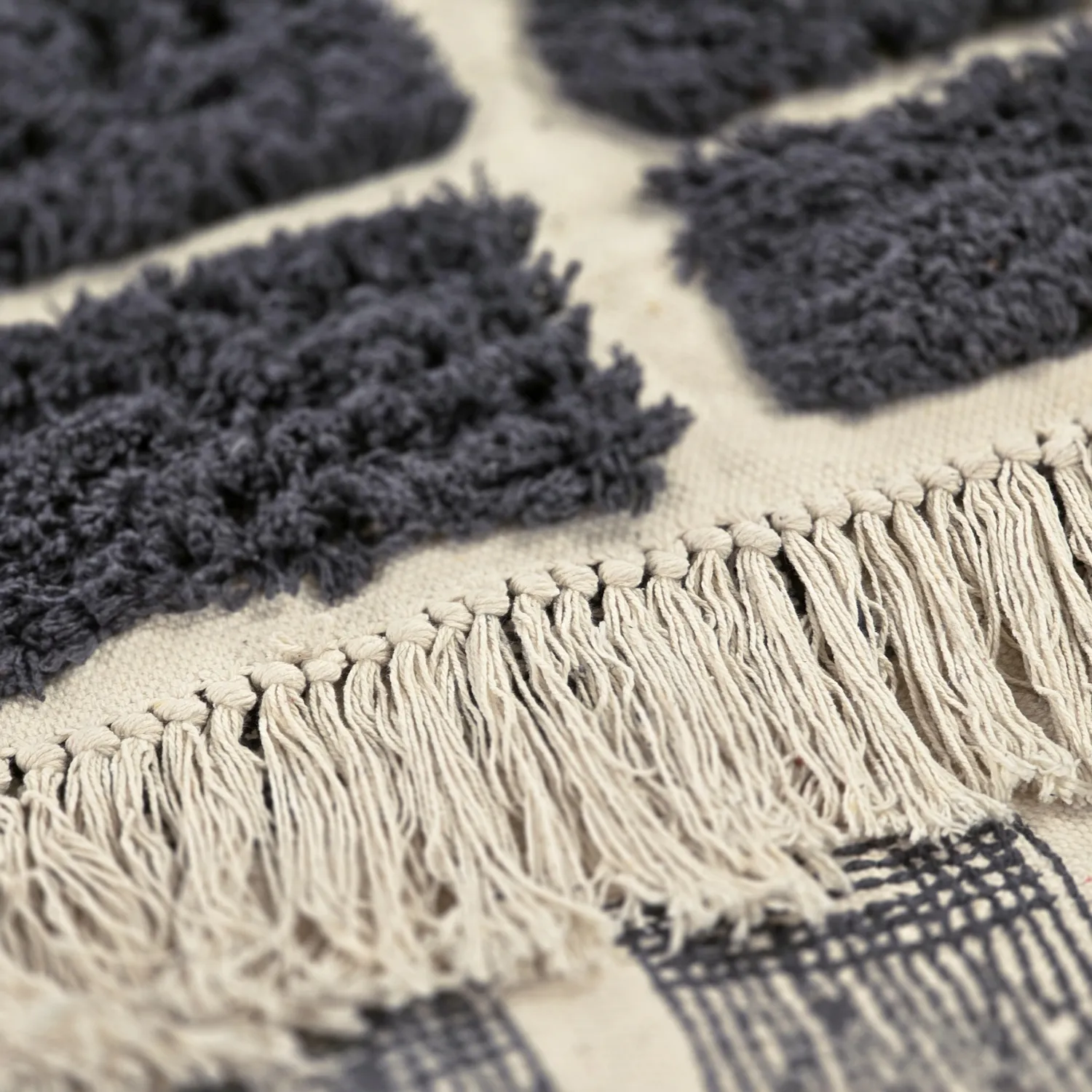 Alfombras de pelo largo - Zola Natural Cotton Shaggy (gris oscuro)