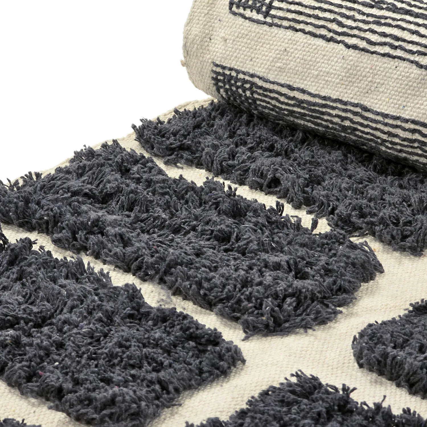 Alfombras de pelo largo - Zola Natural Cotton Shaggy (gris oscuro)