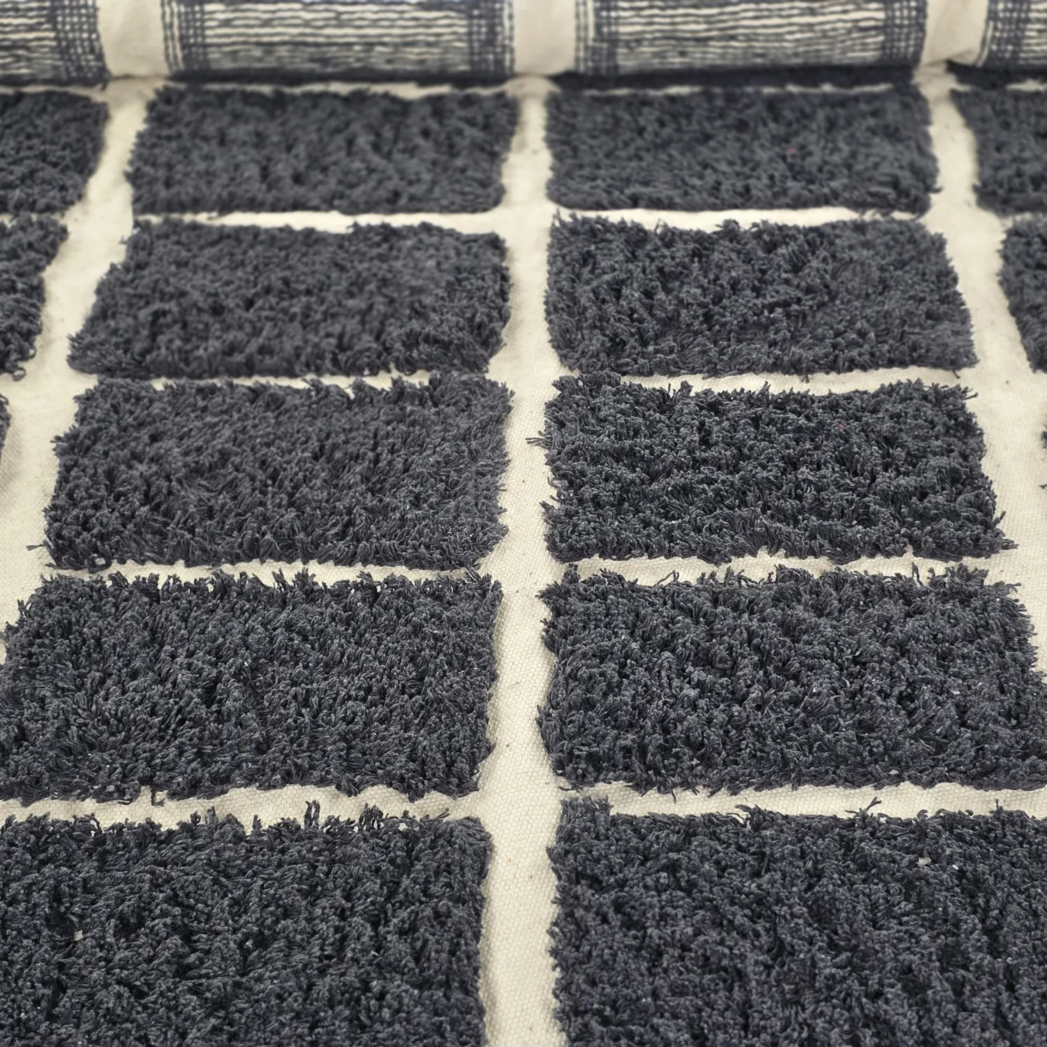 Alfombras redondeadas - Zola Natural Cotton Shaggy (gris oscuro)