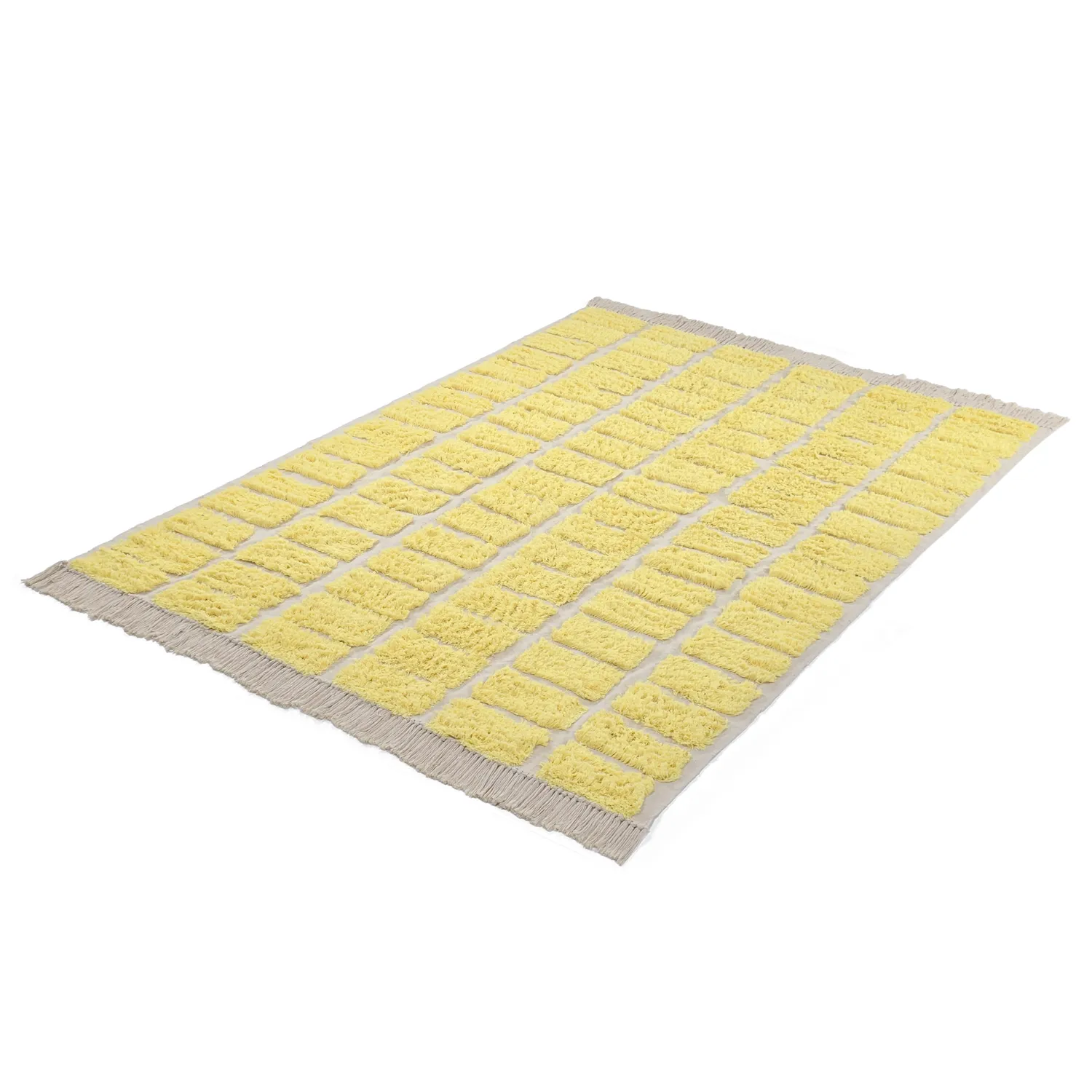 Alfombras de pelo largo - Zola Natural Cotton Shaggy (amarillo)