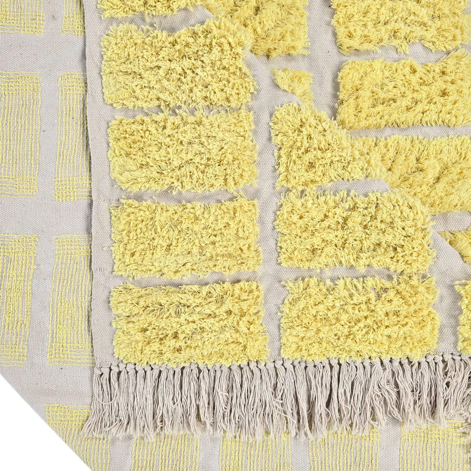 Alfombras de pelo largo - Zola Natural Cotton Shaggy (amarillo)