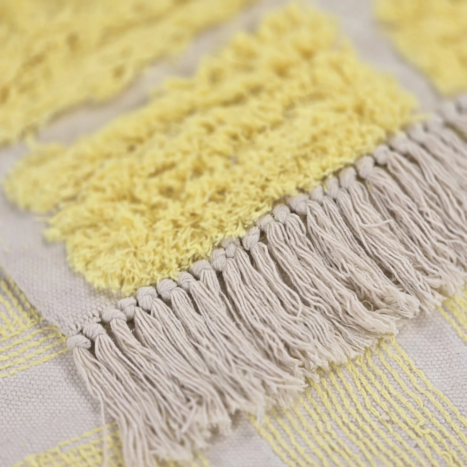 Alfombras de pelo largo - Zola Natural Cotton Shaggy (amarillo)