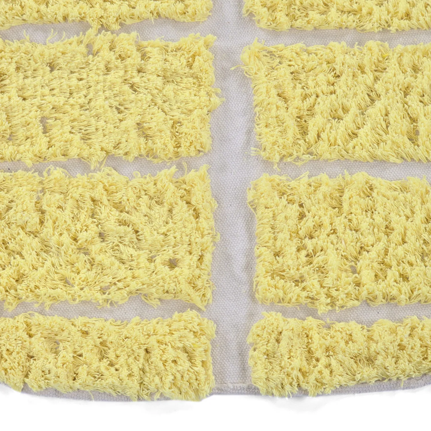Alfombras redondeadas - Zola Natural Cotton Shaggy (amarillo)