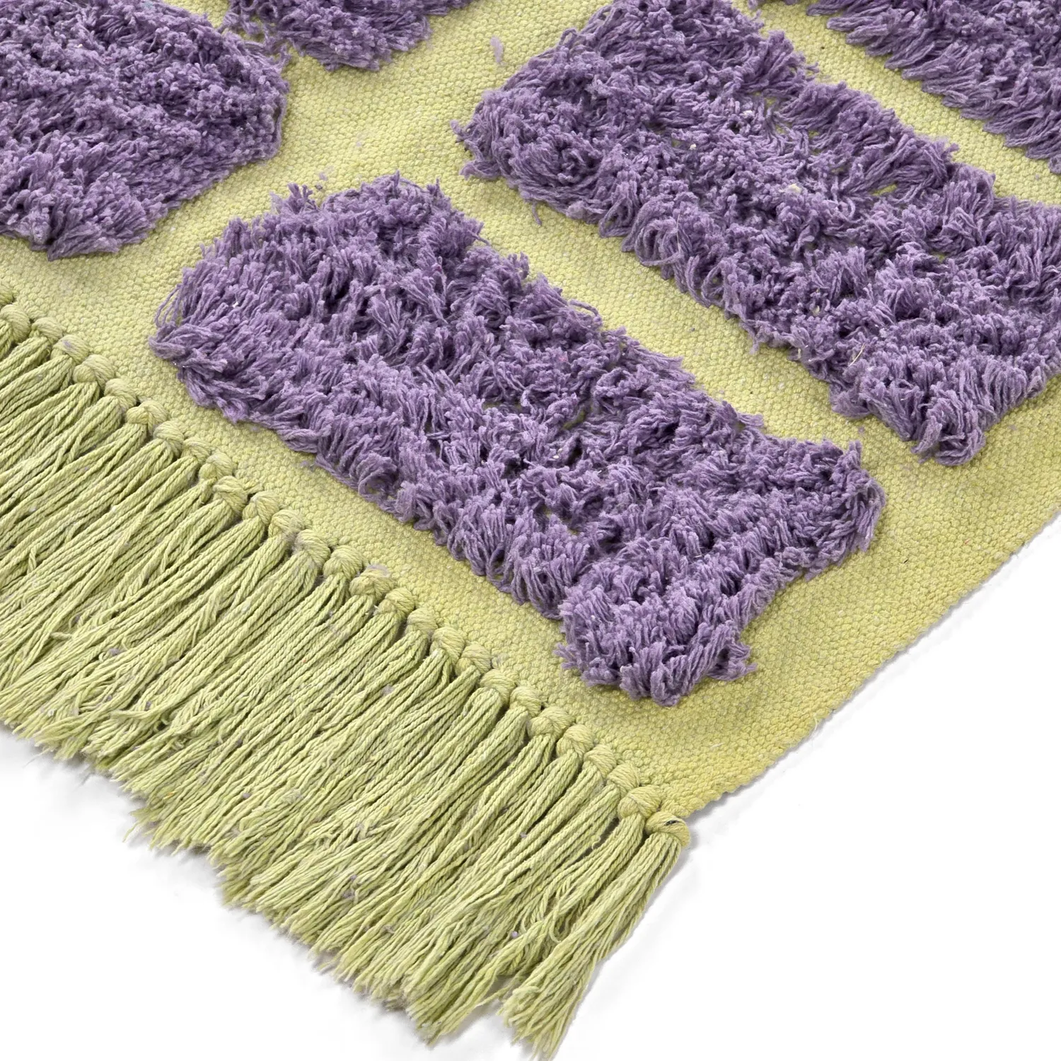 Alfombras de pelo largo - Zola Natural Cotton Shaggy (púrpura)
