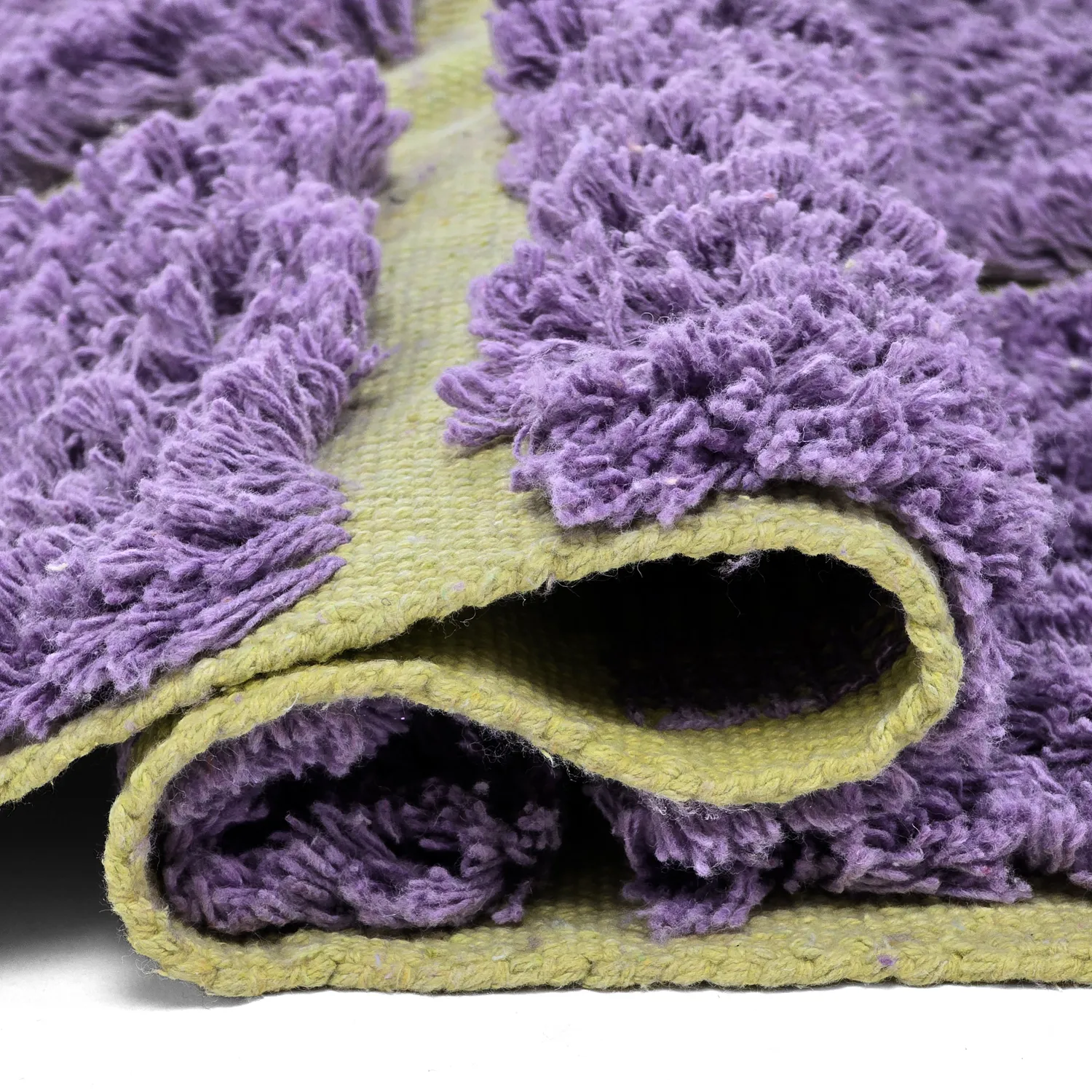 Alfombras de pelo largo - Zola Natural Cotton Shaggy (púrpura)