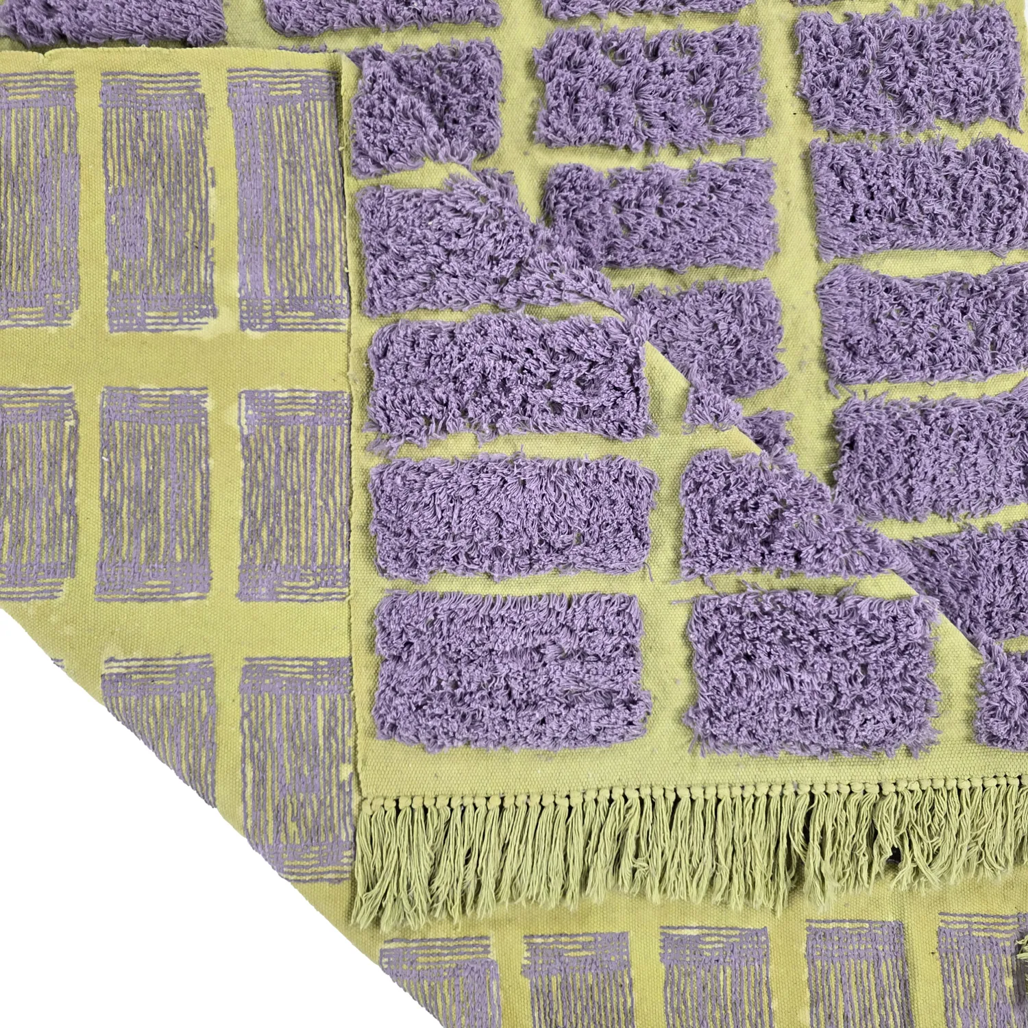 Alfombras de pelo largo - Zola Natural Cotton Shaggy (púrpura)