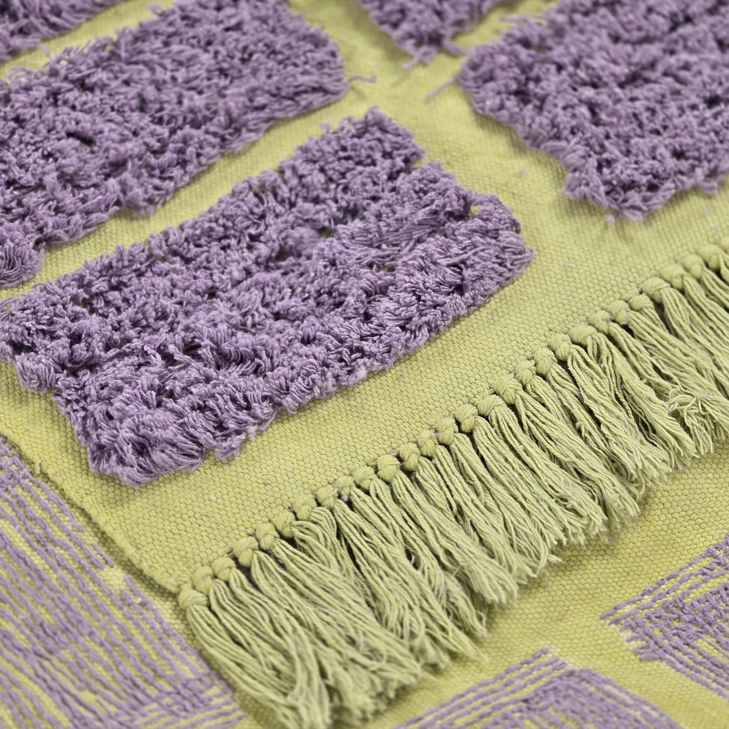 Alfombras de pelo largo - Zola Natural Cotton Shaggy (púrpura)