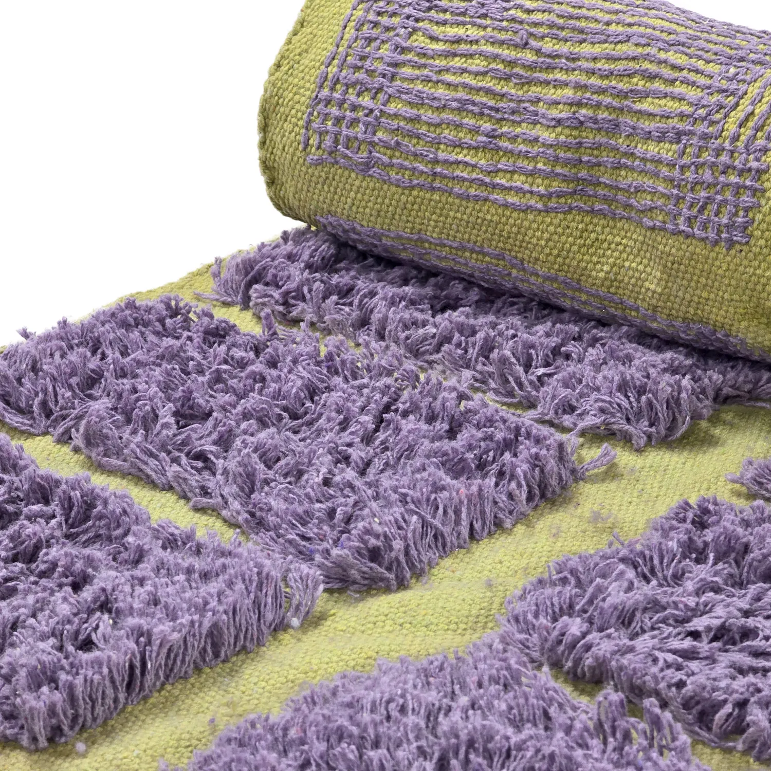 Alfombras de pelo largo - Zola Natural Cotton Shaggy (púrpura)