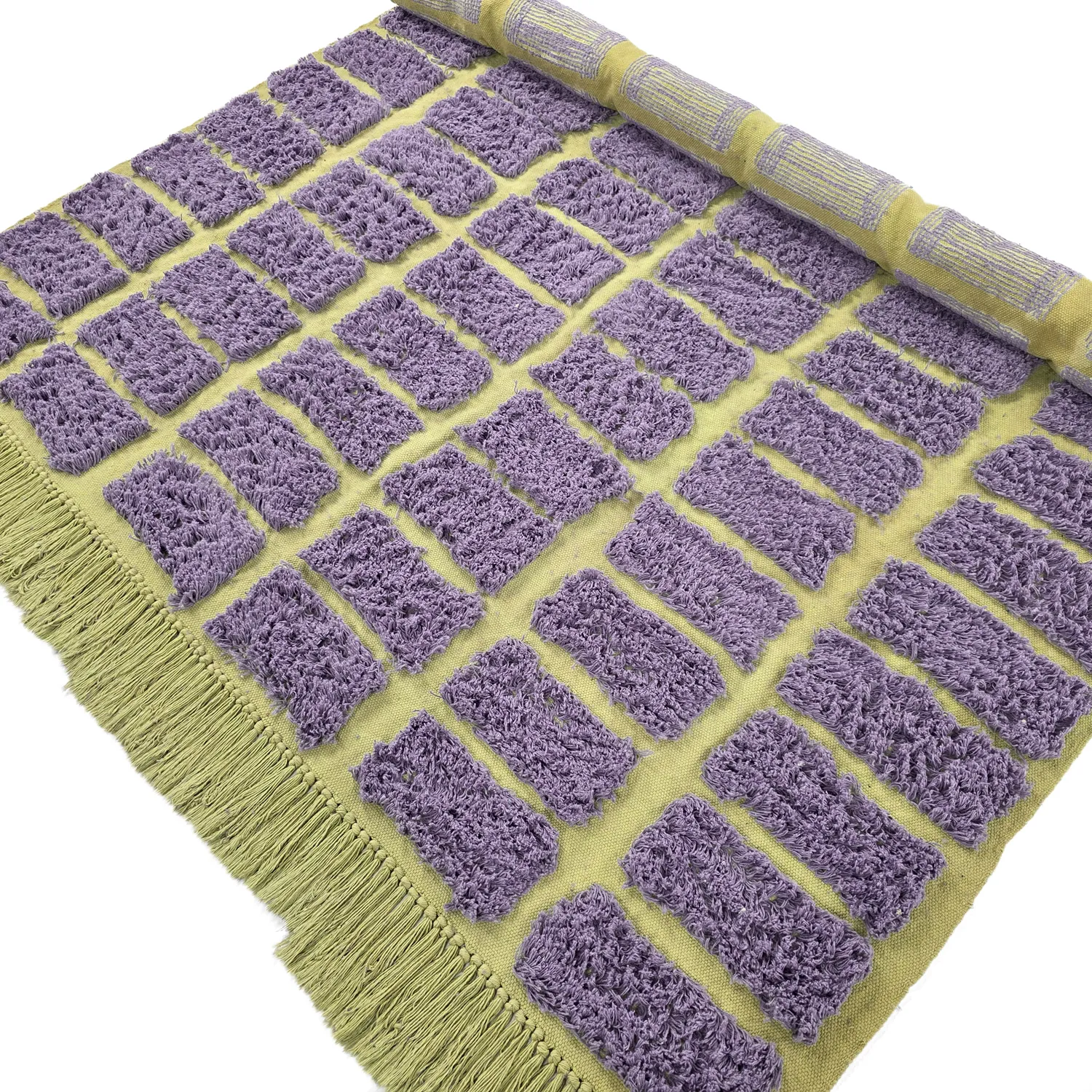 Alfombras de pelo largo - Zola Natural Cotton Shaggy (púrpura)