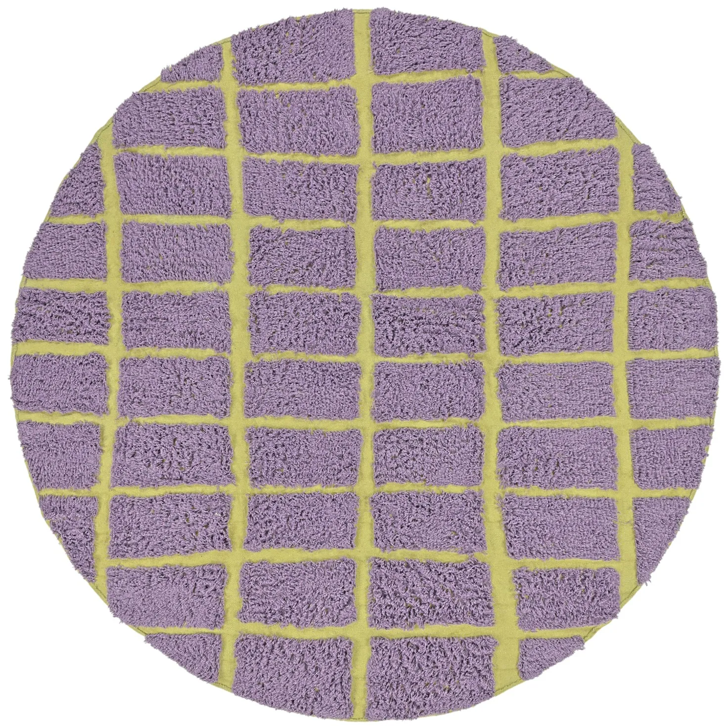 Alfombras redondeadas - Zola Natural Cotton Shaggy (púrpura)