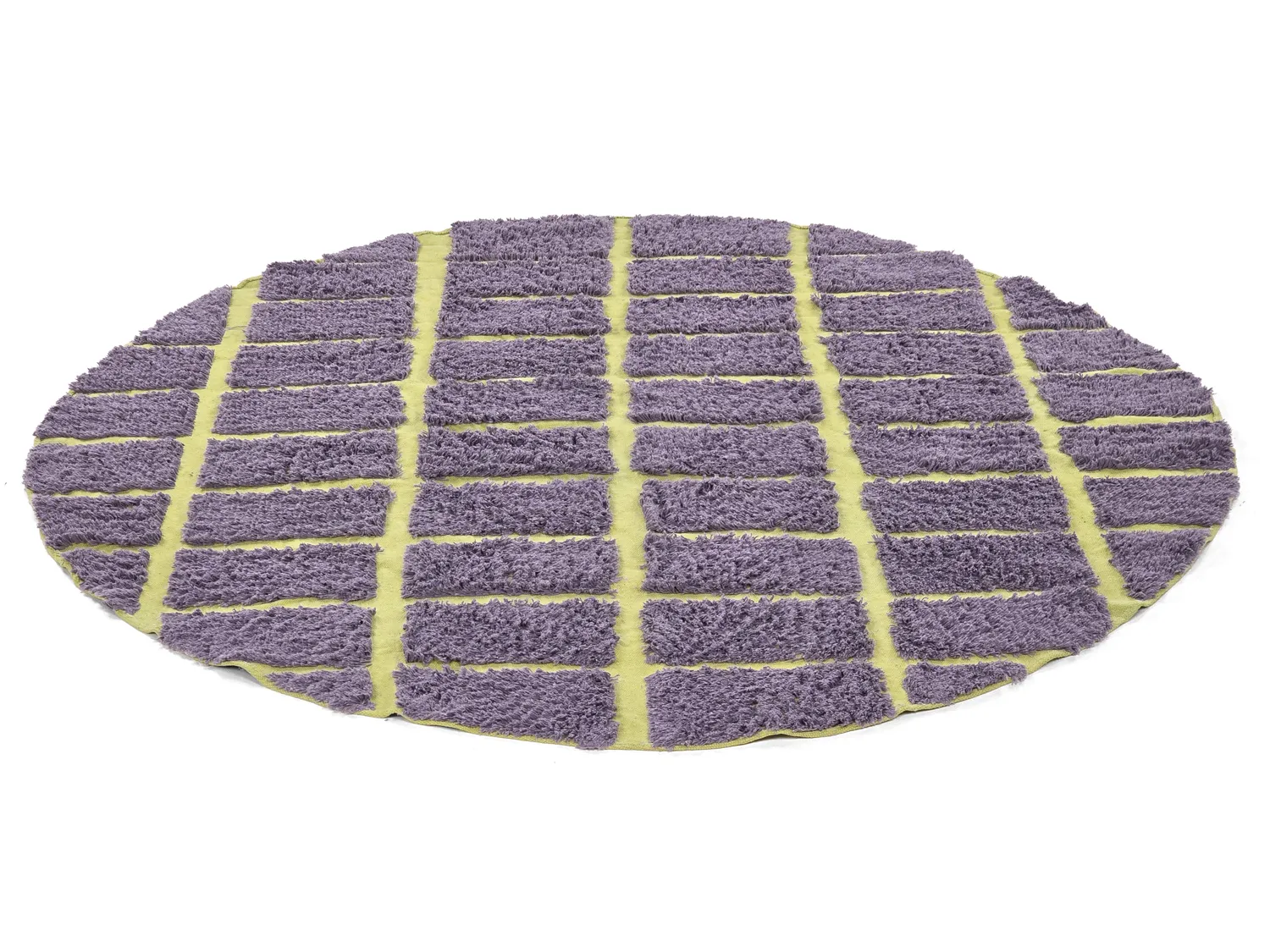 Alfombras redondeadas - Zola Natural Cotton Shaggy (púrpura)