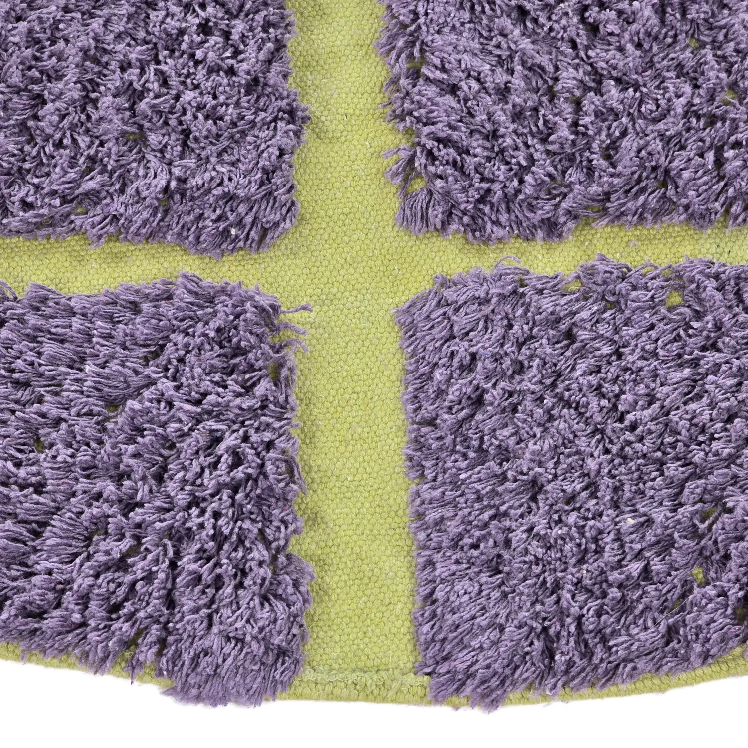 Alfombras redondeadas - Zola Natural Cotton Shaggy (púrpura)