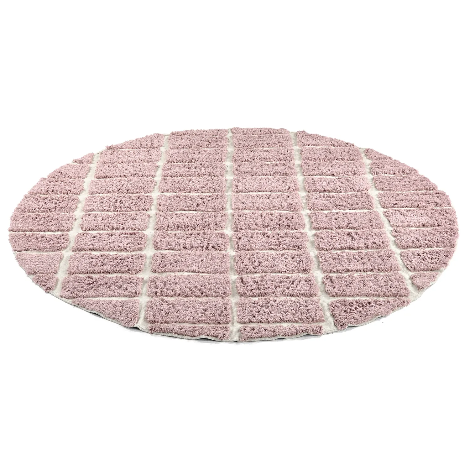 Alfombras redondeadas - Zola Natural Cotton Shaggy (rosa)