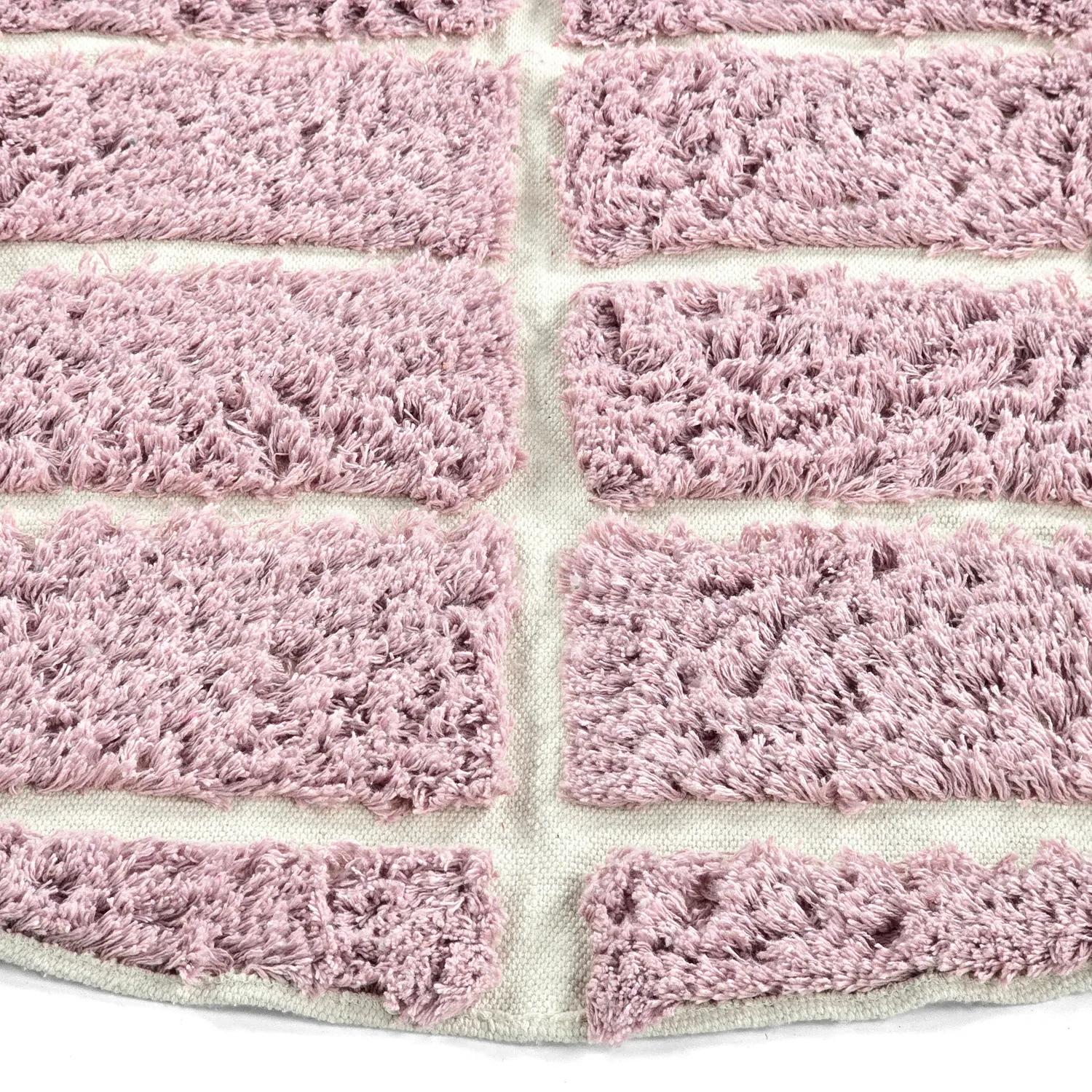 Alfombras redondeadas - Zola Natural Cotton Shaggy (rosa)
