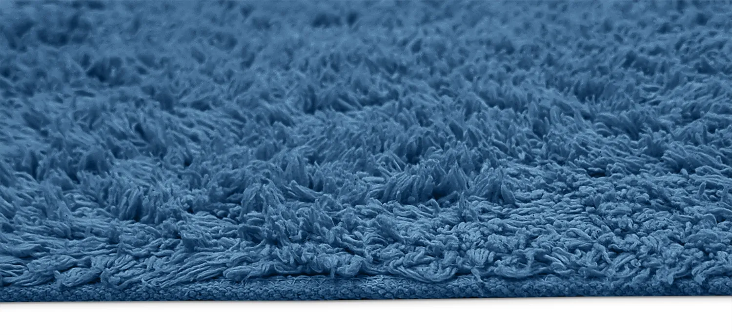 Alfombras de pelo largo - Alba Natural Cotton Shaggy (azul)