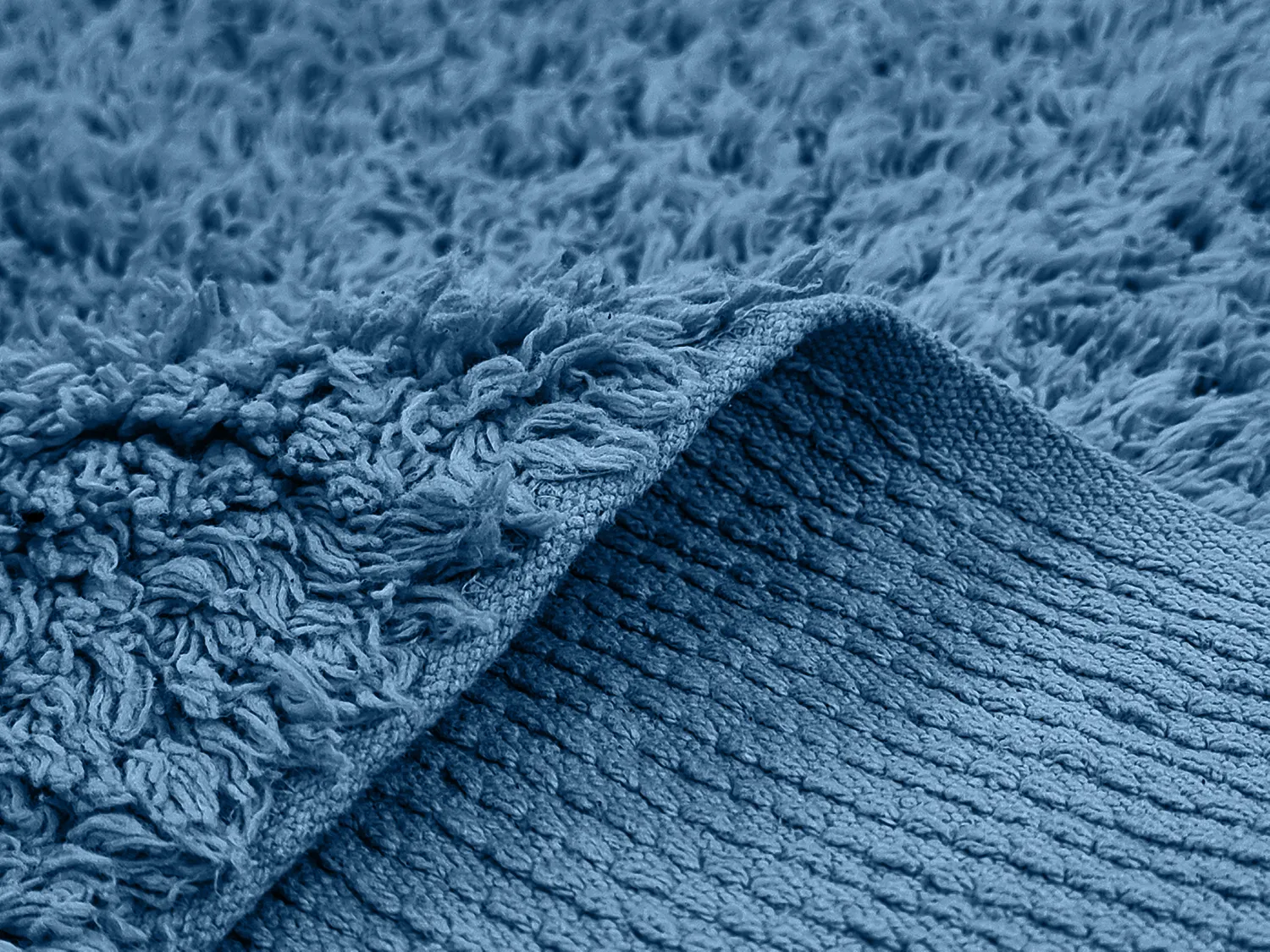 Alfombras de pelo largo - Alba Natural Cotton Shaggy (azul)