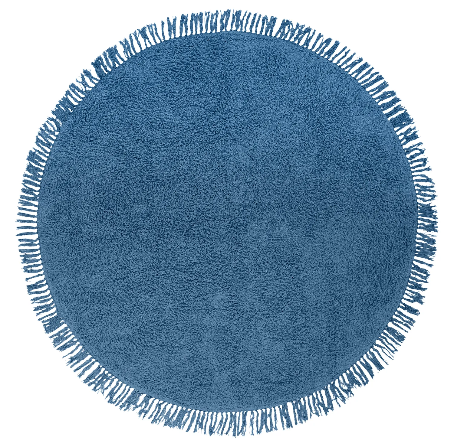 Alfombras redondeadas - Alba Natural Cotton Shaggy (azul)