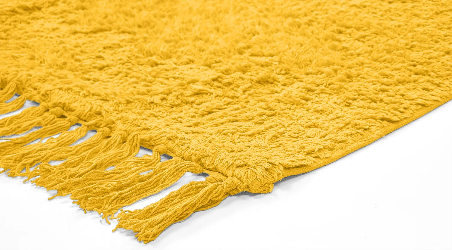 Alfombras de pelo largo - Alba Natural Cotton Shaggy (amarillo)