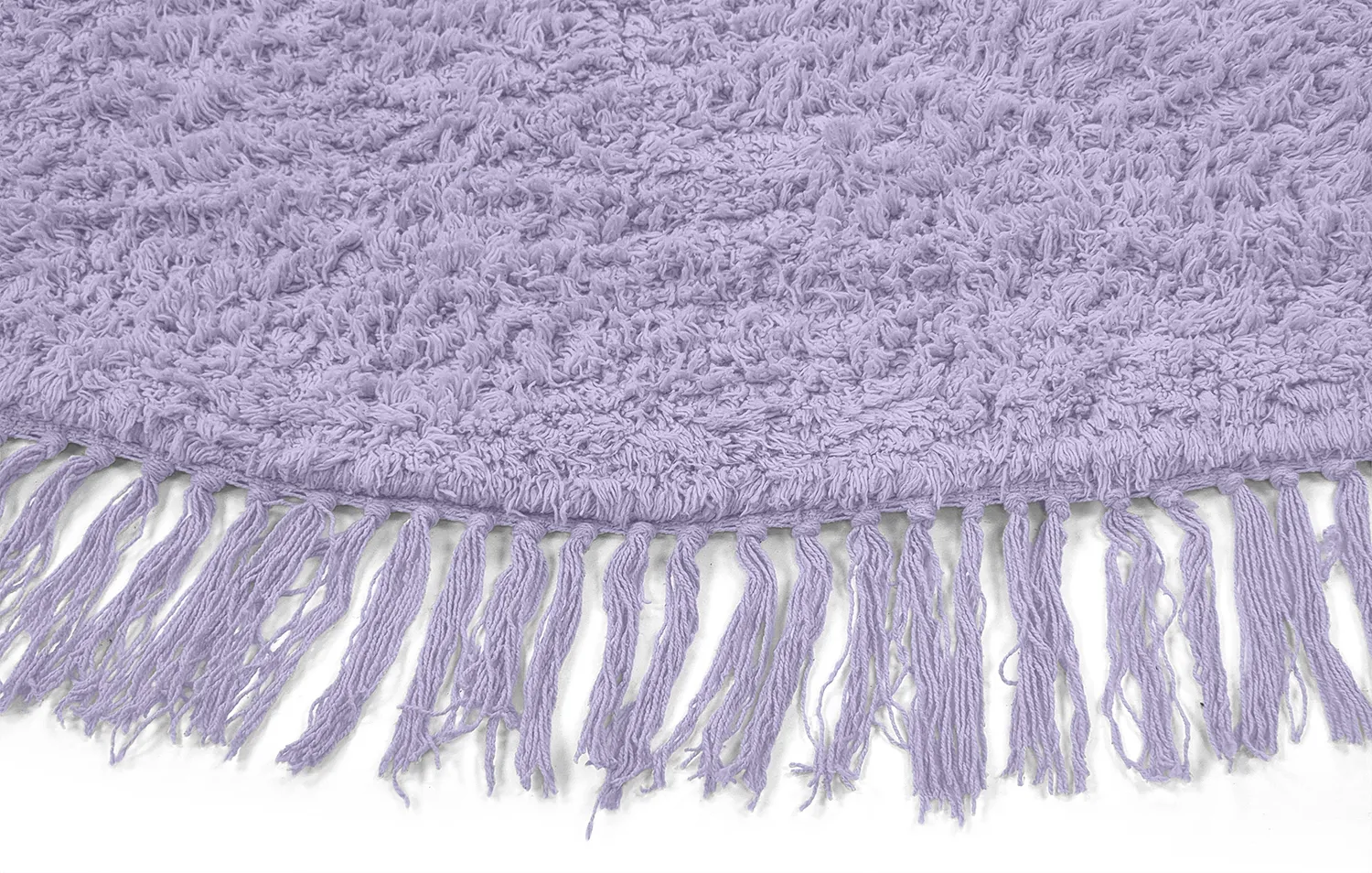 Alfombras redondeadas - Alba Natural Cotton Shaggy (morado)