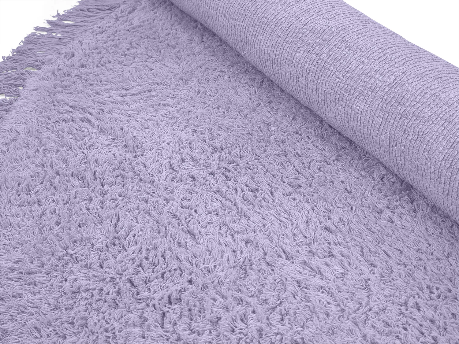 Alfombras redondeadas - Alba Natural Cotton Shaggy (morado)