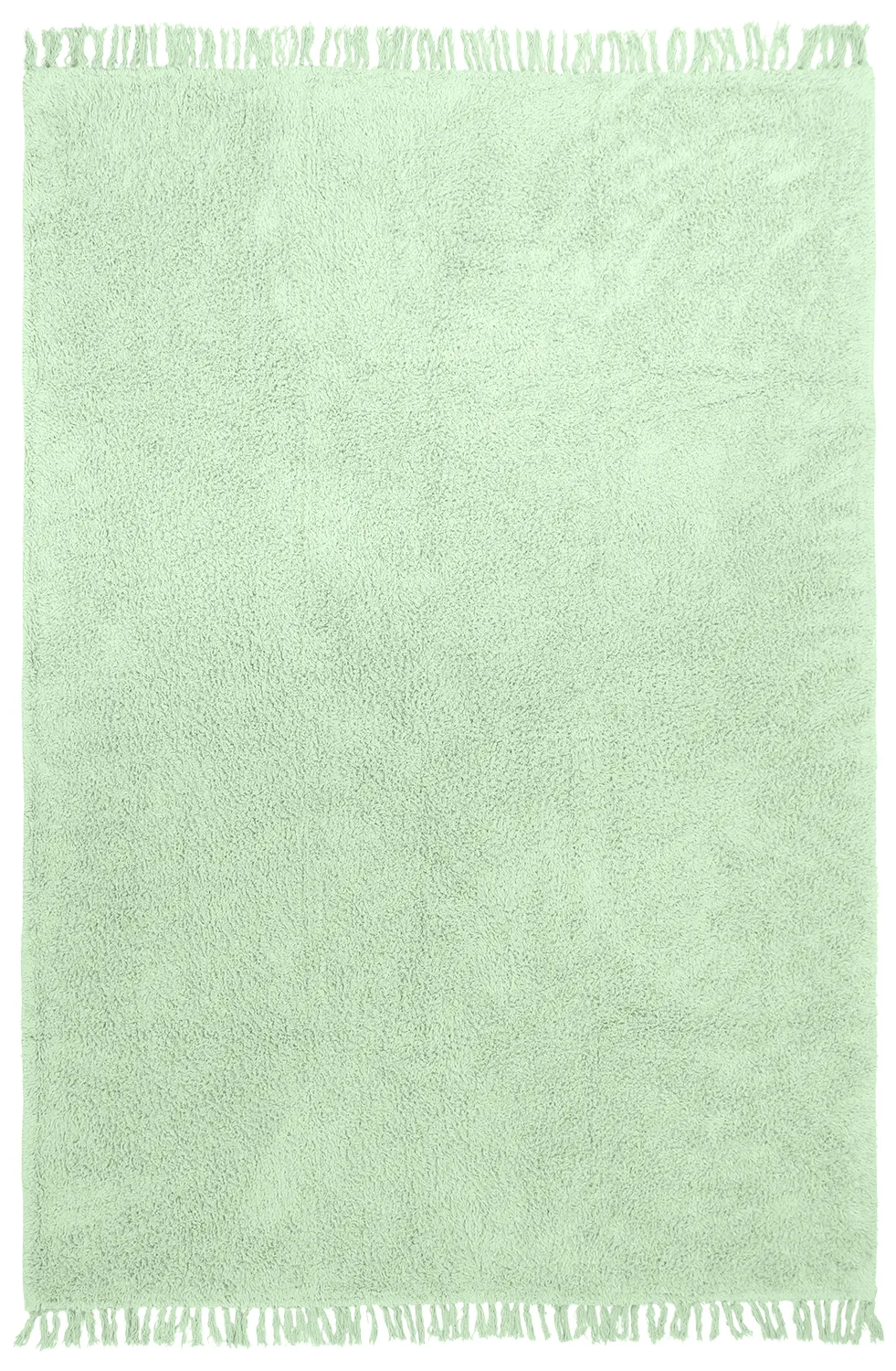 Alfombras de pelo largo - Alba Natural Cotton Shaggy (verde claro)