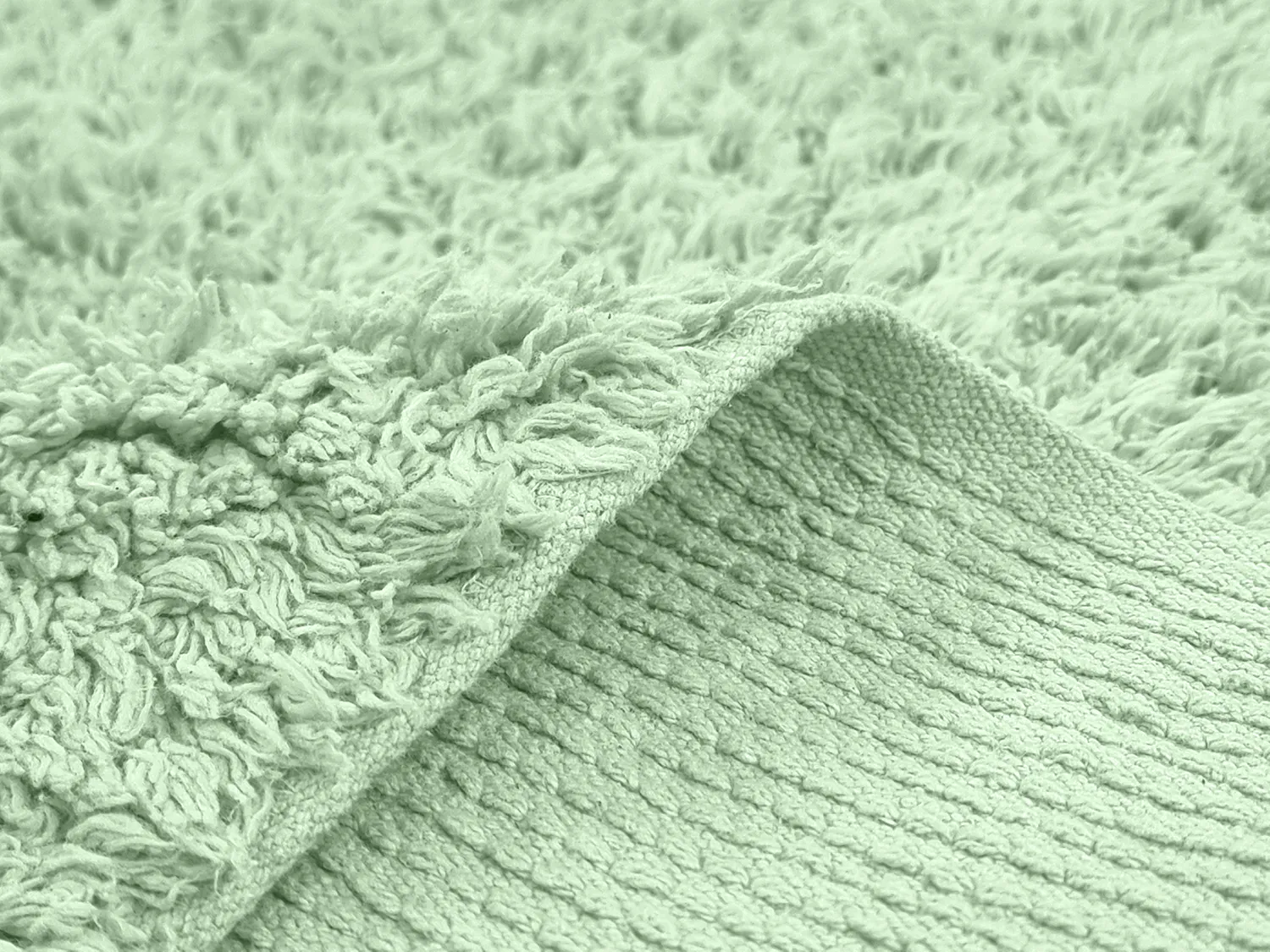 Alfombras de pelo largo - Alba Natural Cotton Shaggy (verde claro)