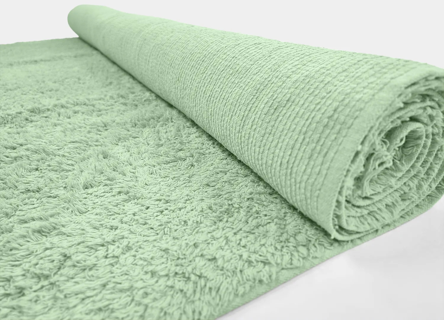 Alfombras de pelo largo - Alba Natural Cotton Shaggy (verde claro)