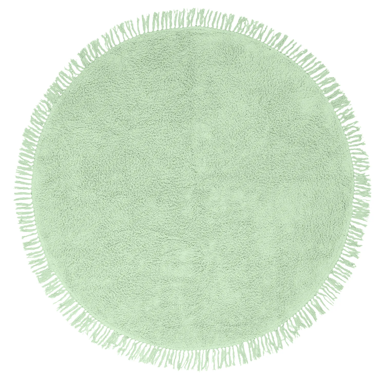 Alfombras redondeadas - Alba Natural Cotton Shaggy (verde claro)